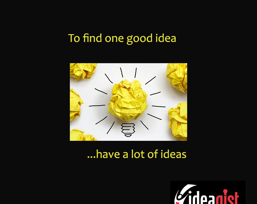 Lots of Ideas lead to one great idea
